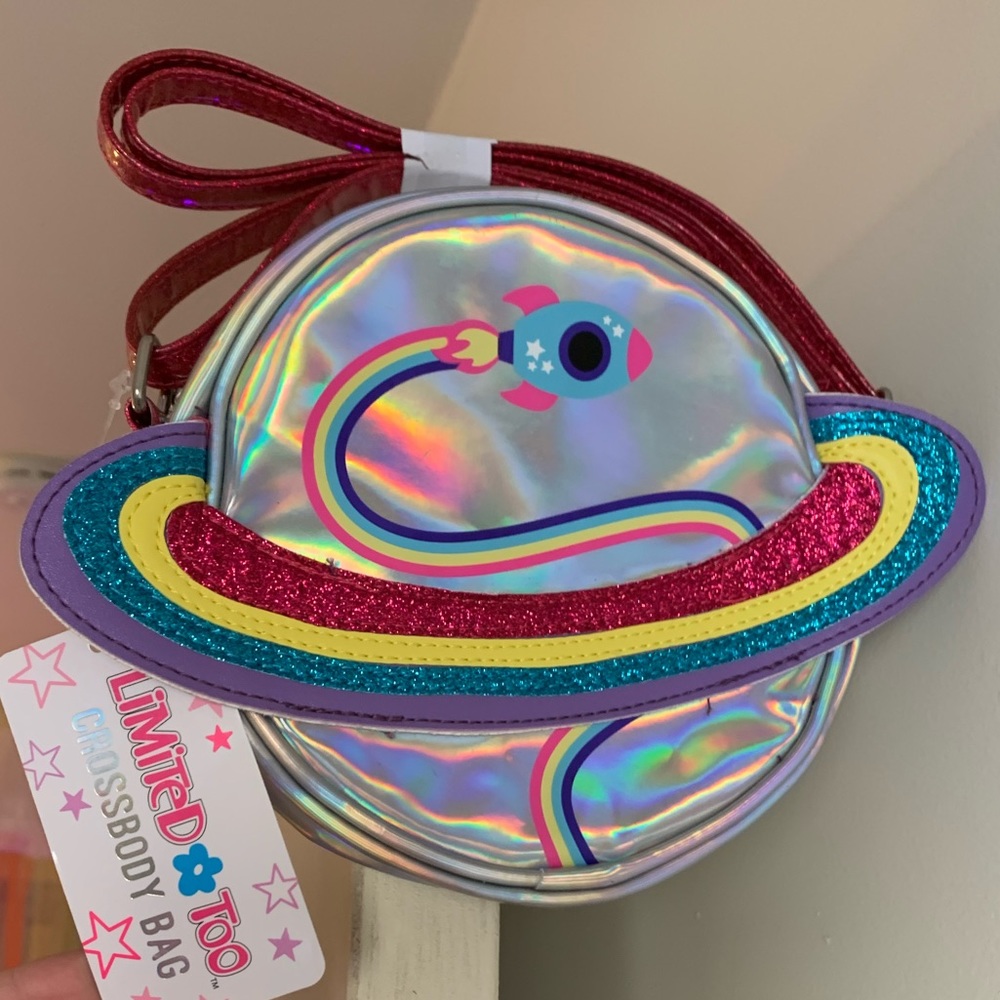 NEW Vintage Limited Too Holographic Planet Purse